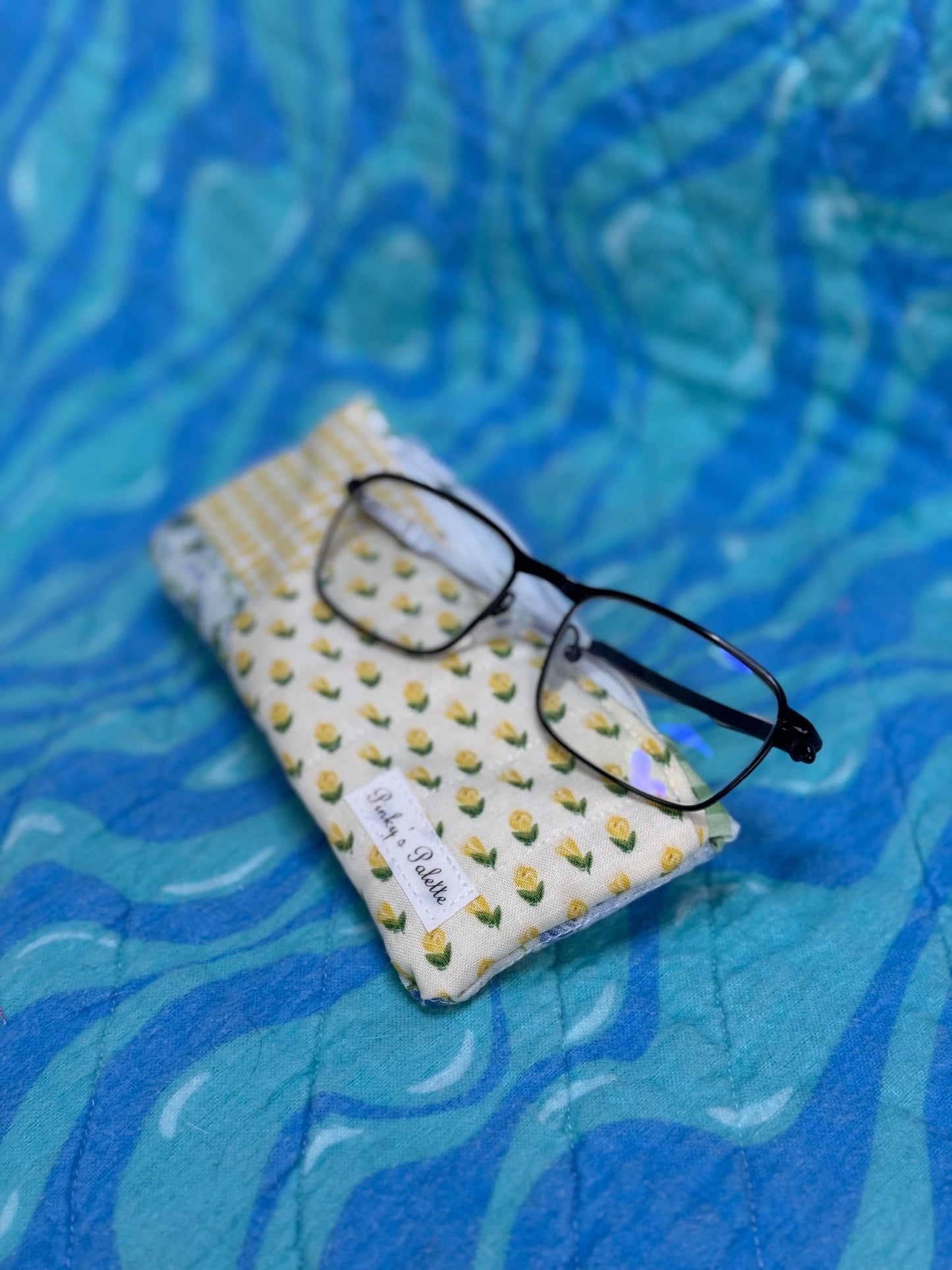 Yellow Garden Party Zipper Pouch