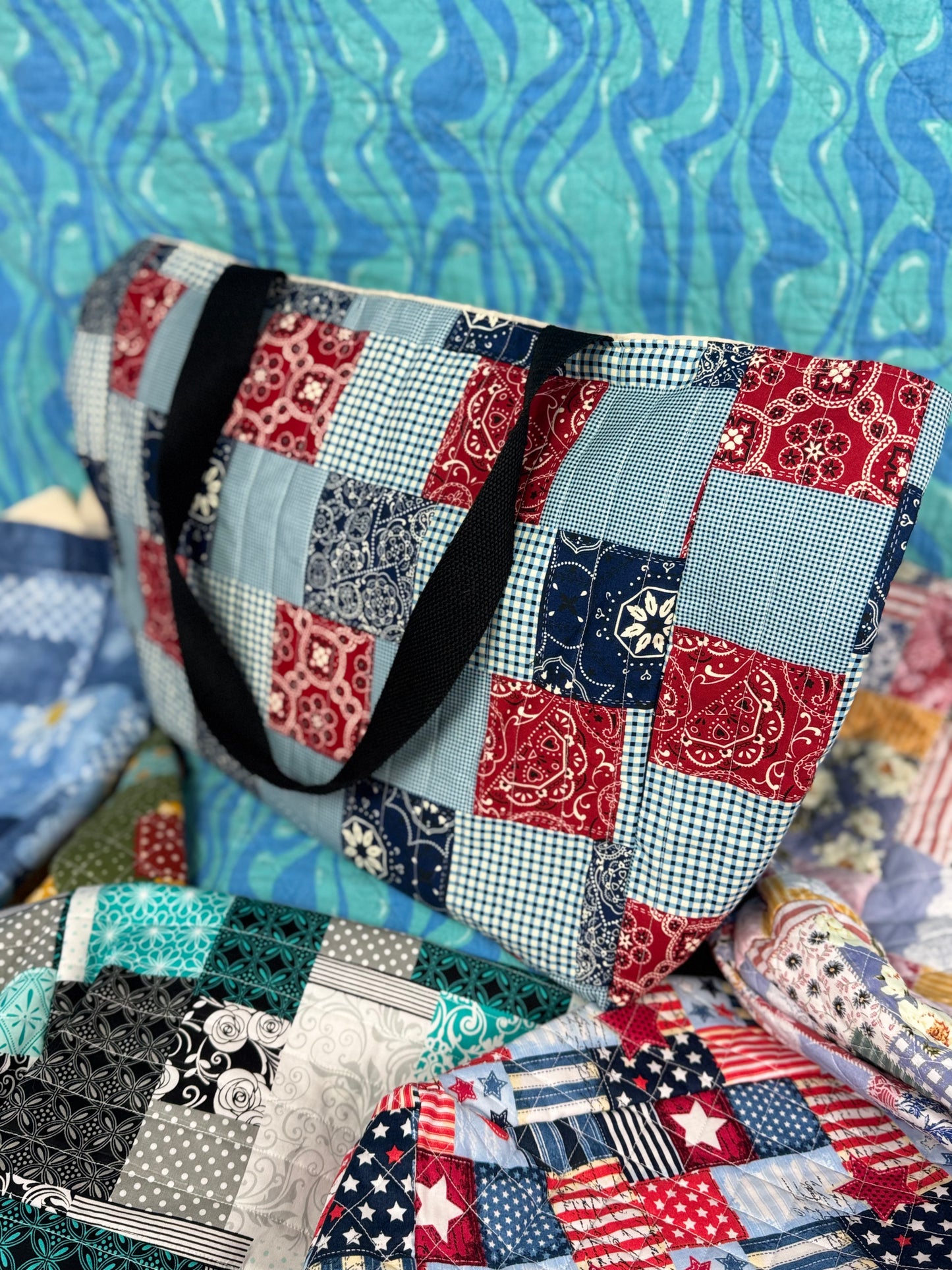 Bandana Patchwork Tote - Large