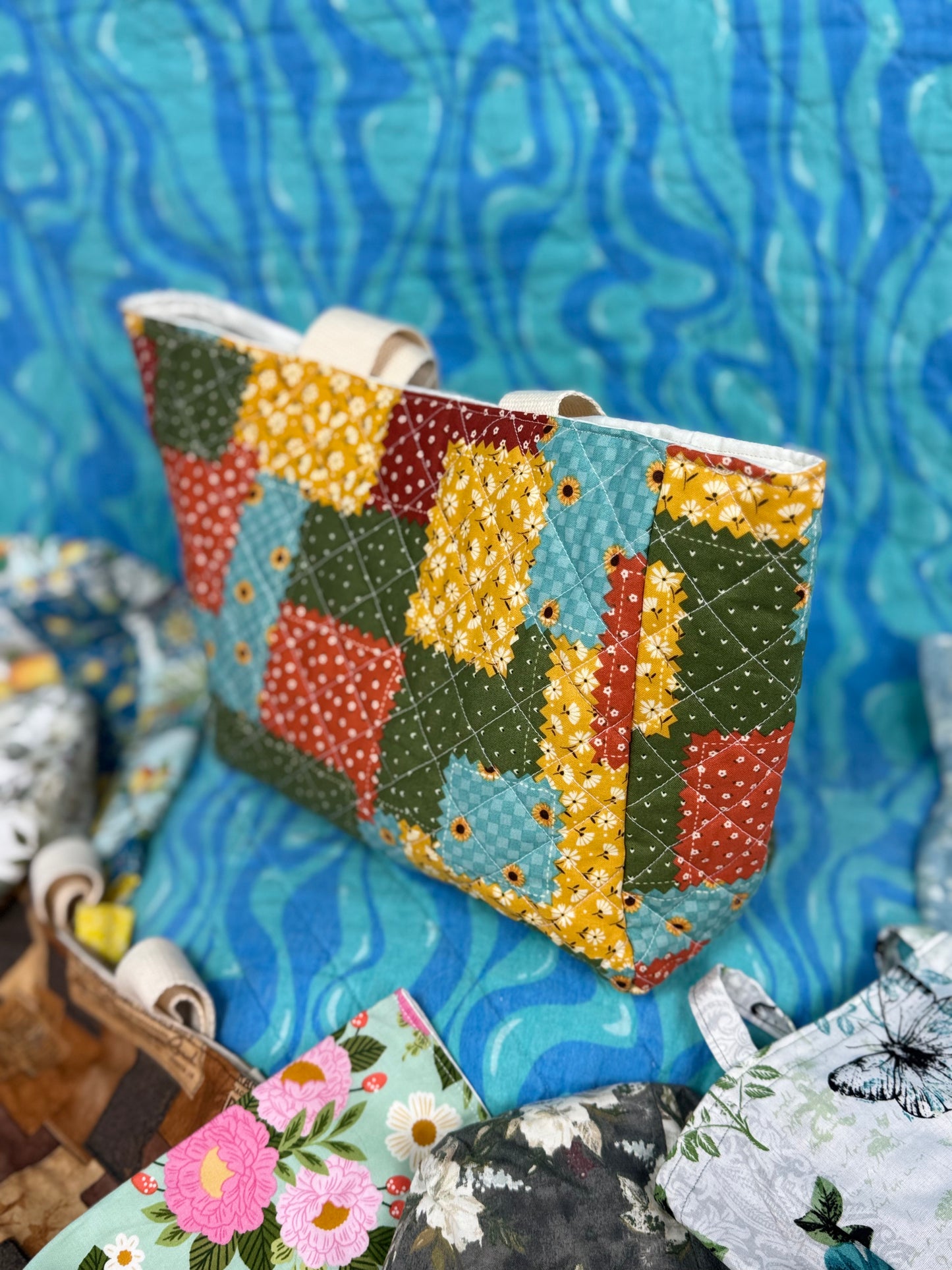 Fall Patchwork Tote - Small