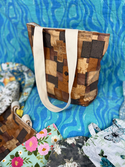 Cross Patchwork Tote - Small