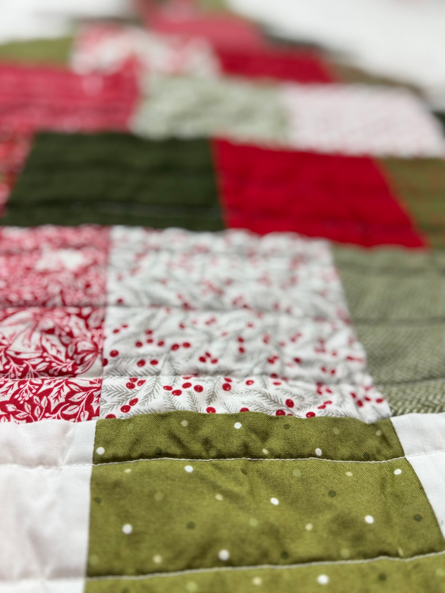 Christmas Tree Lap Quilt 55" x 55"