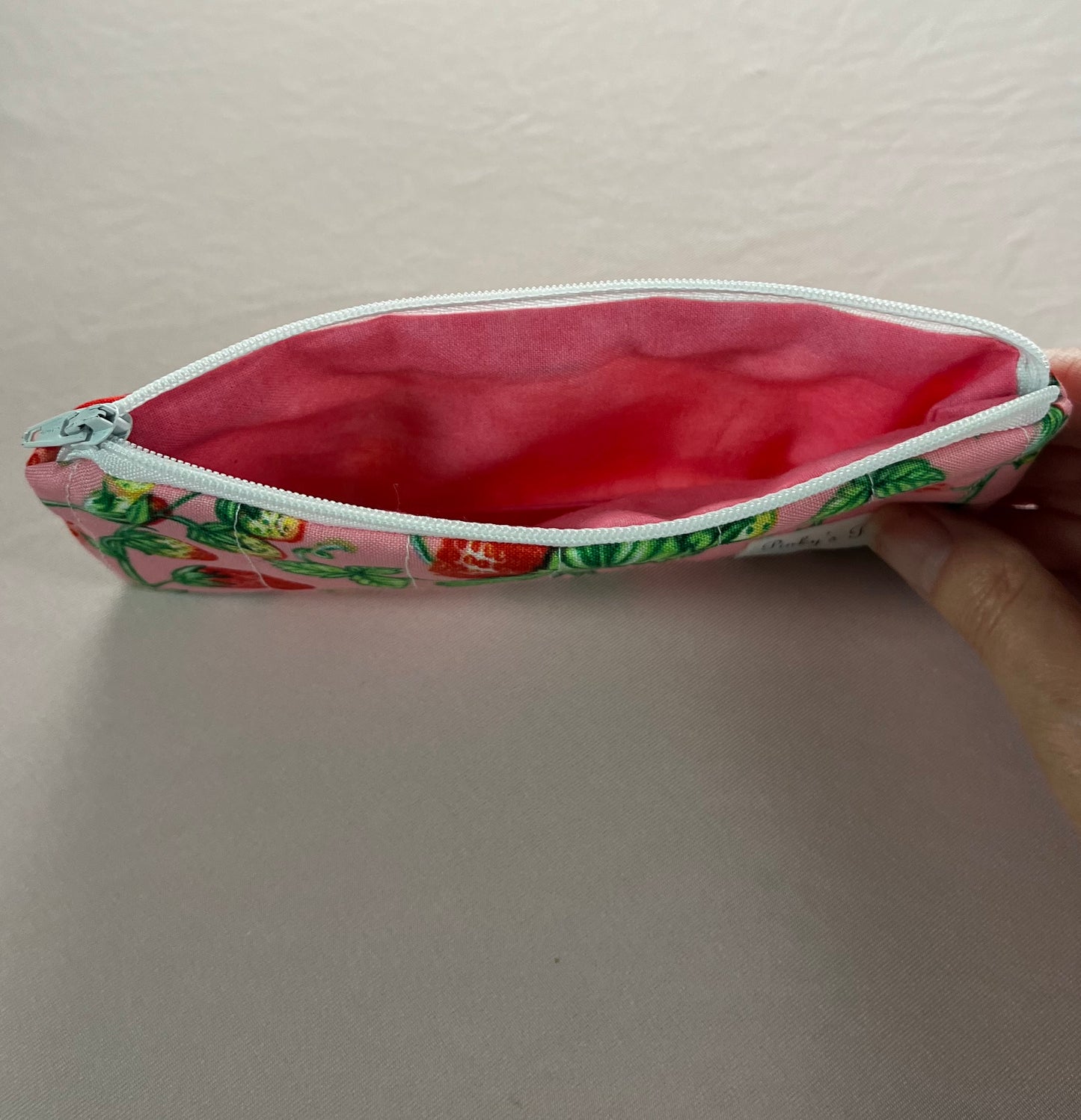 Strawberry Fields Zipper Pouch