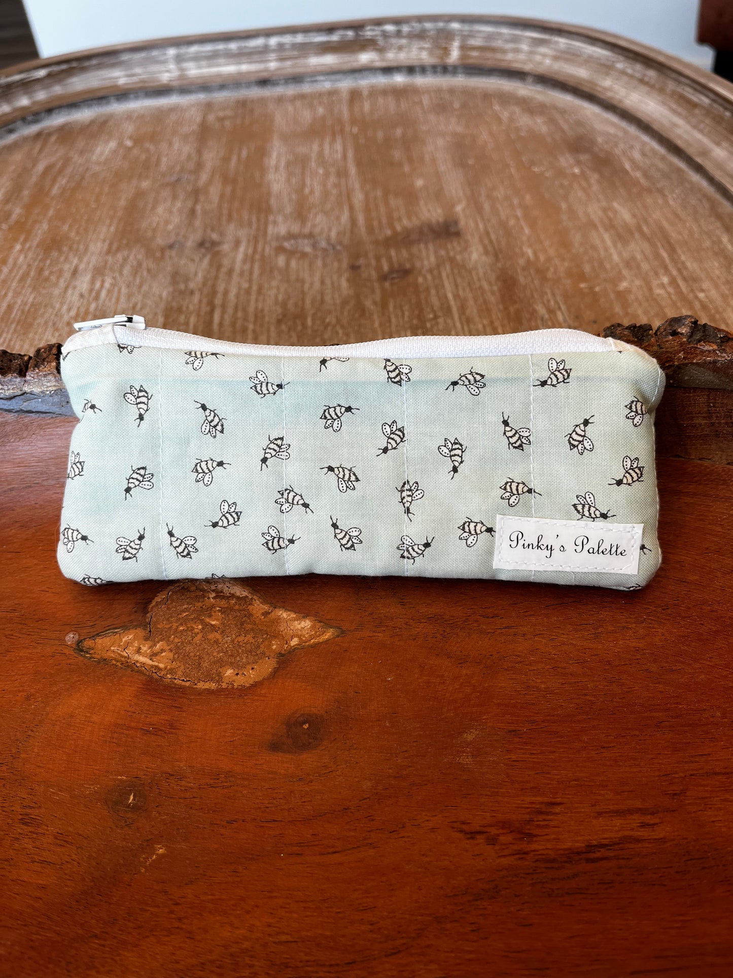 Green Bees Zipper Pouch