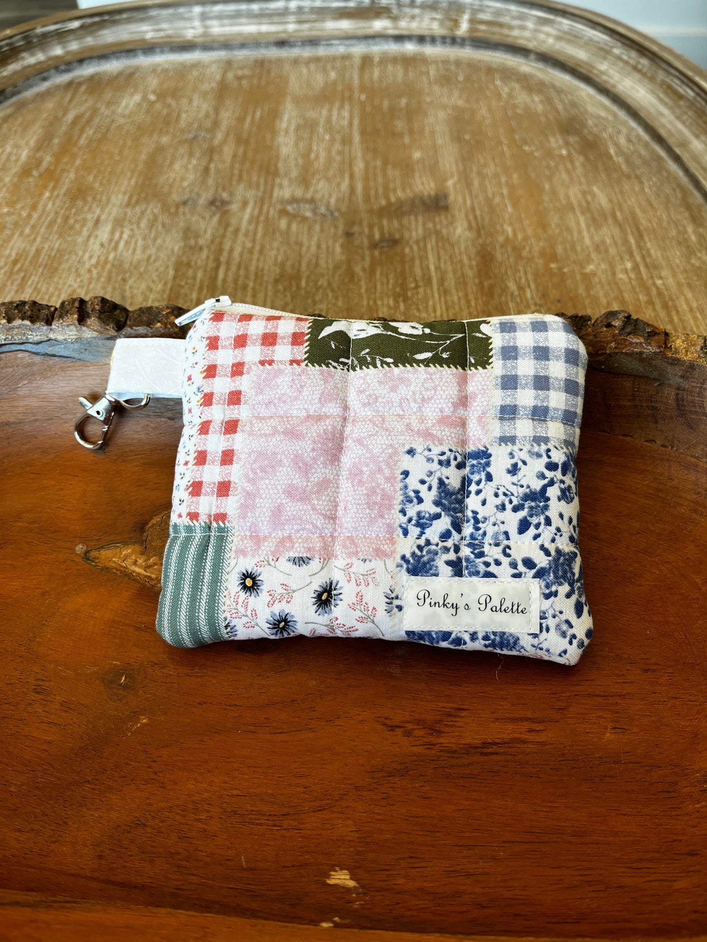 Patchwork in Bloom Keychain Wallet