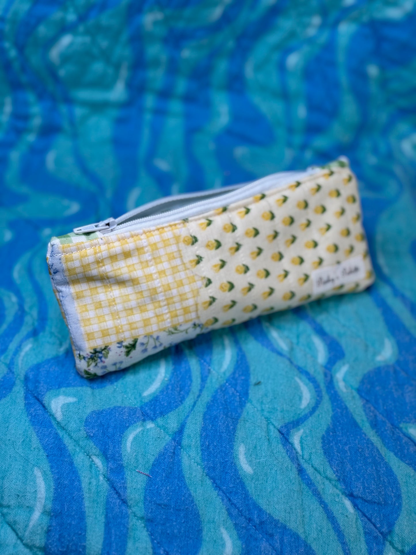 Yellow Garden Party Zipper Pouch