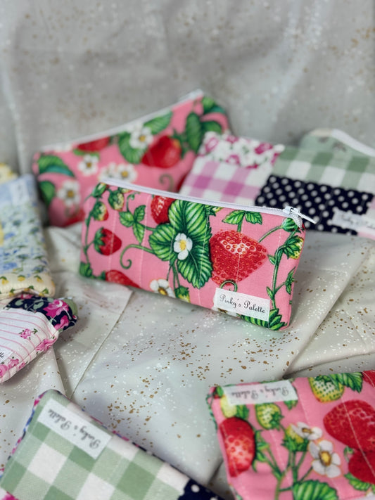 Strawberry Fields Zipper Pouch
