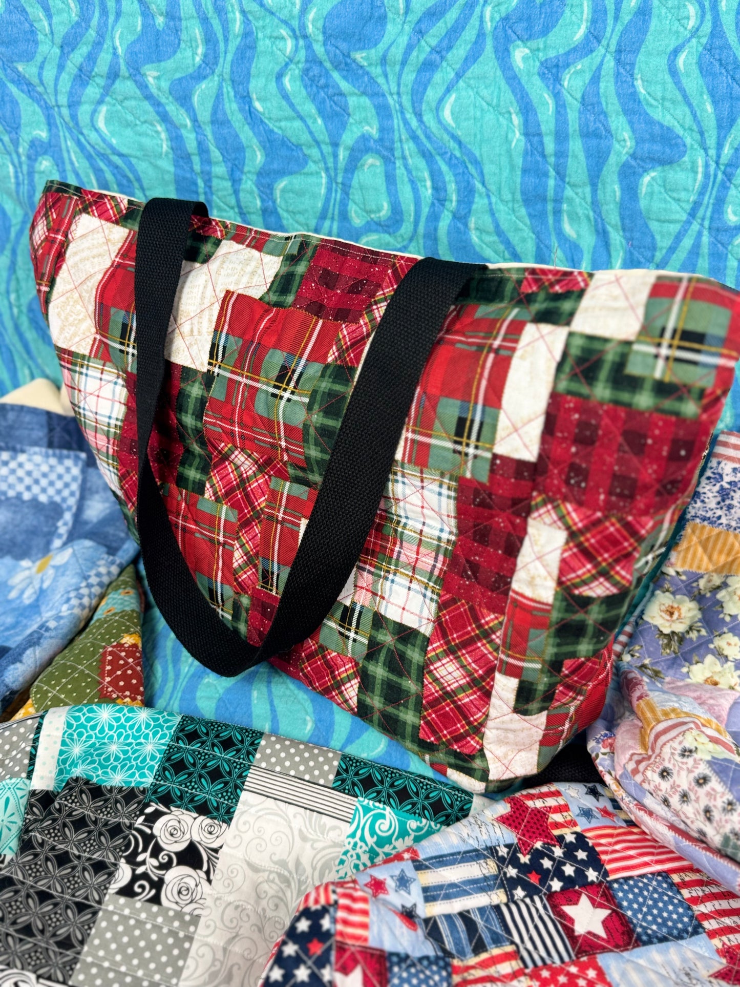 The Christmas Patchwork Large Tote Bag