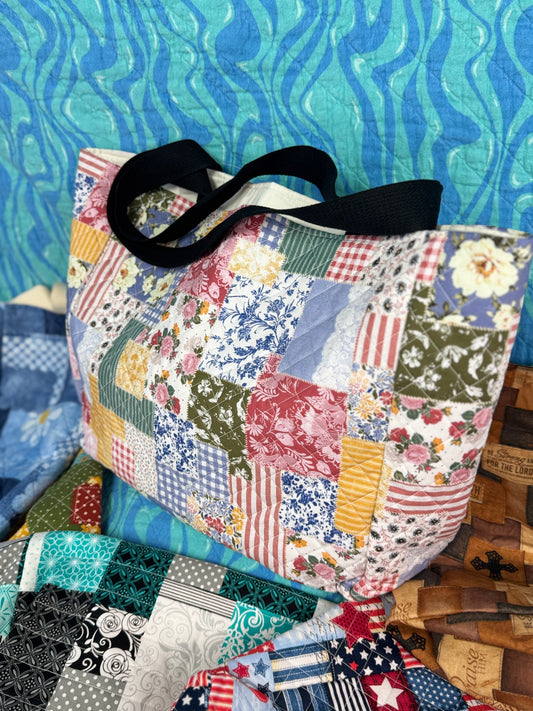 Patchwork in Bloom Tote - Large