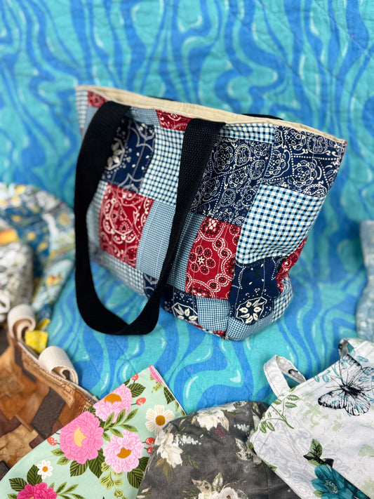 Bandana Patchwork Tote - Small