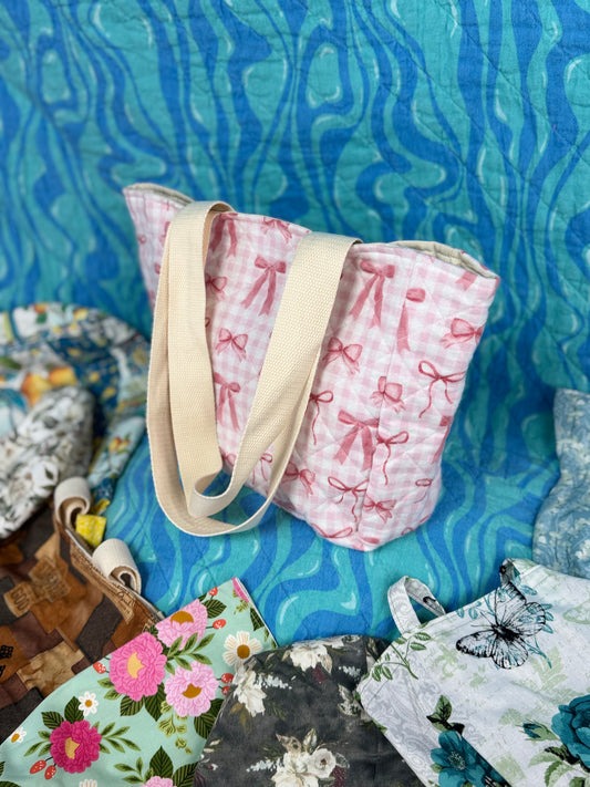 Pink Bows Tote - Small