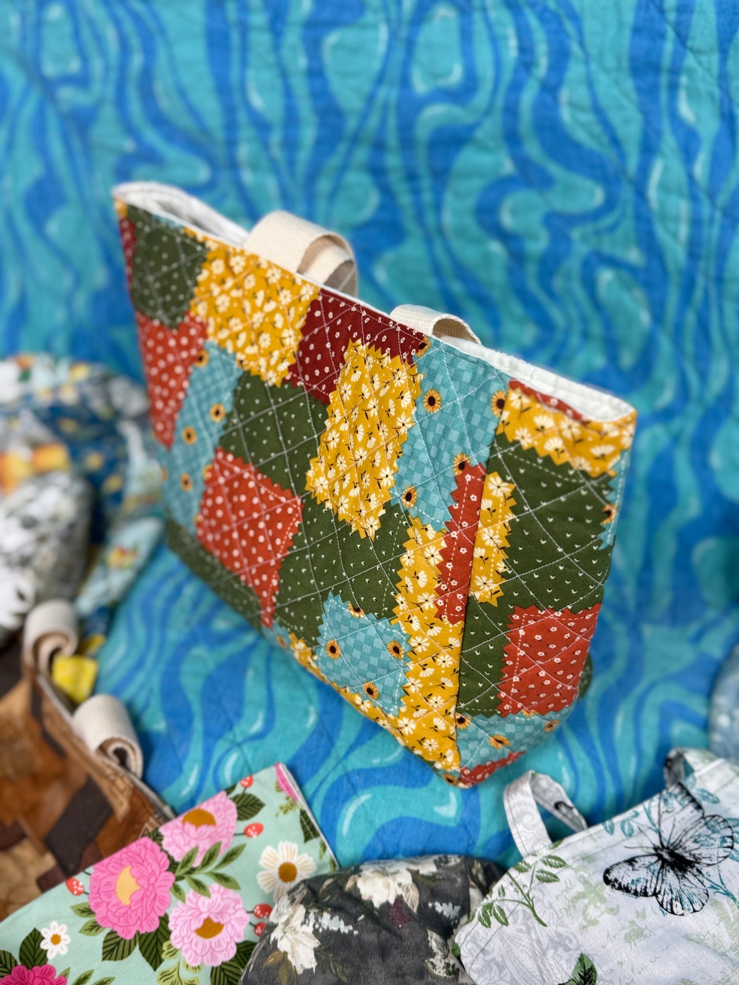 Fall Patchwork Tote - Small