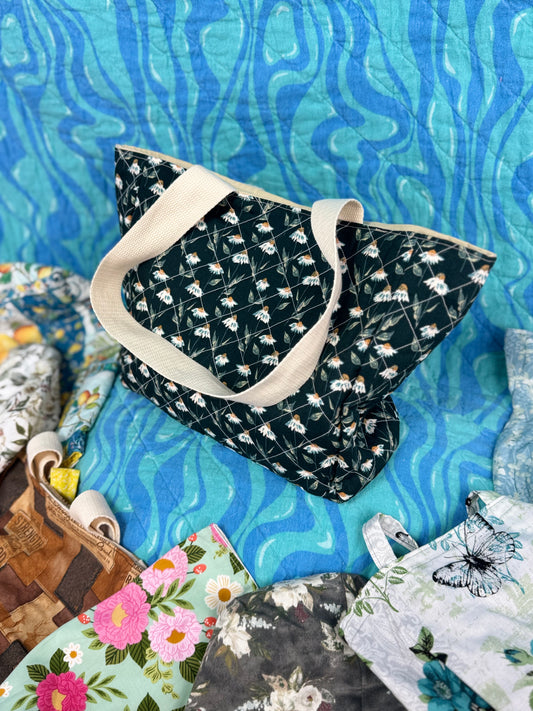 Blue Coneflower Tote - Small