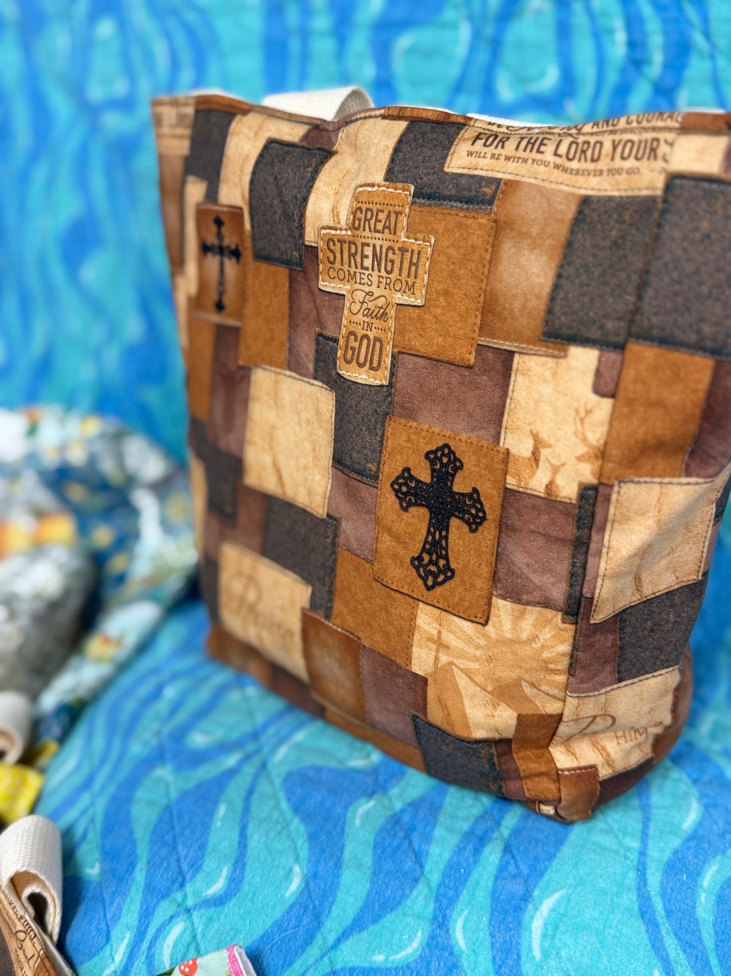Cross Patchwork Tote - Small