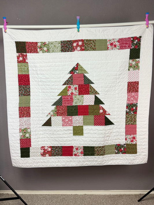 Christmas Tree Lap Quilt 55" x 55"