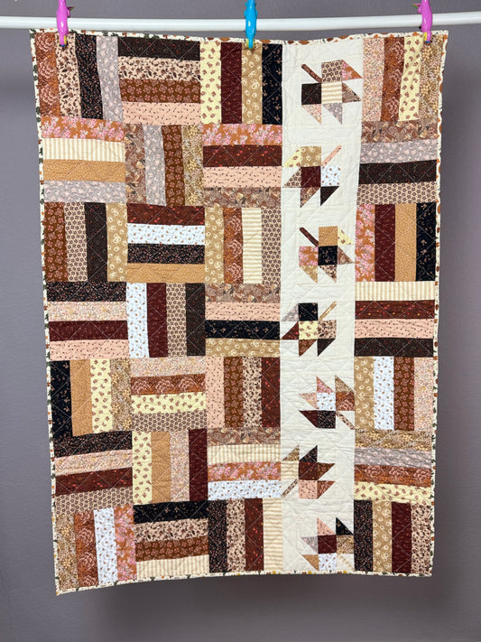 Autumn Patchwork Lap Quilt - 38" x 53"
