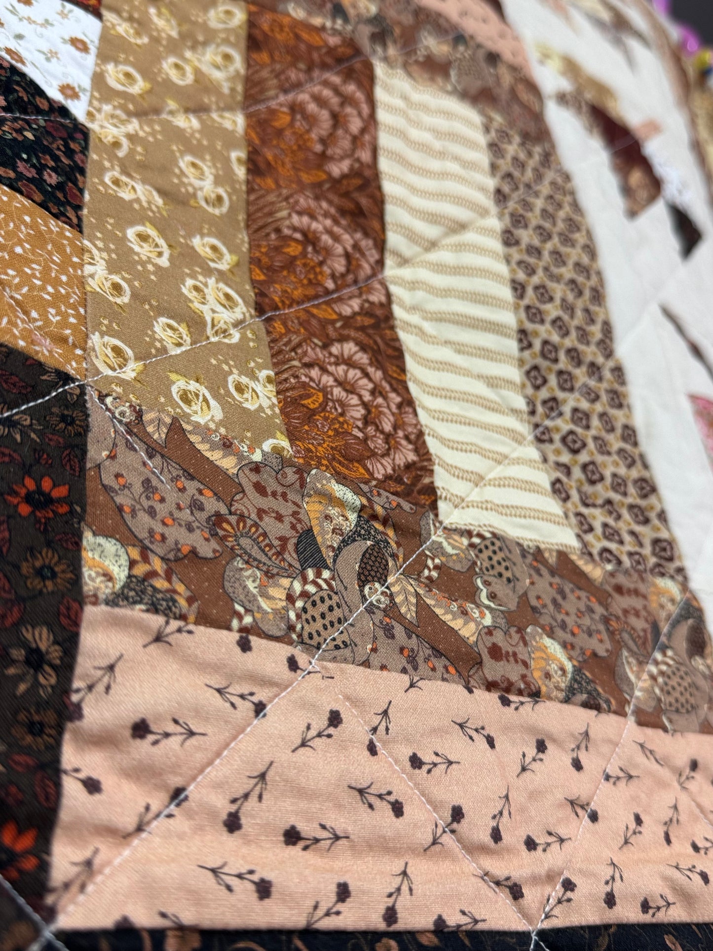Autumn Patchwork Lap Quilt - 38" x 53"